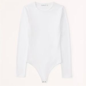 Abercrombie seamless long sleeve Bodysuit - White